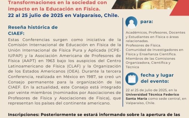 XVI CONFERENCIAINTERAMERICANA DE EDUCACIÓNEN FÍSICA (CIAEF)SEGUNDA CIRCULAR OCT. 2024