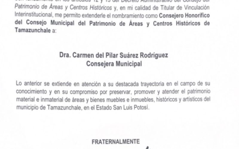 Contribución a la Preservación del patrimonio natural y cultural de Tamazunchale