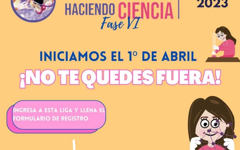 Registro Programa Internacional «Niñas y mujeres haciendo ciencia» 2023. Fase VI.
