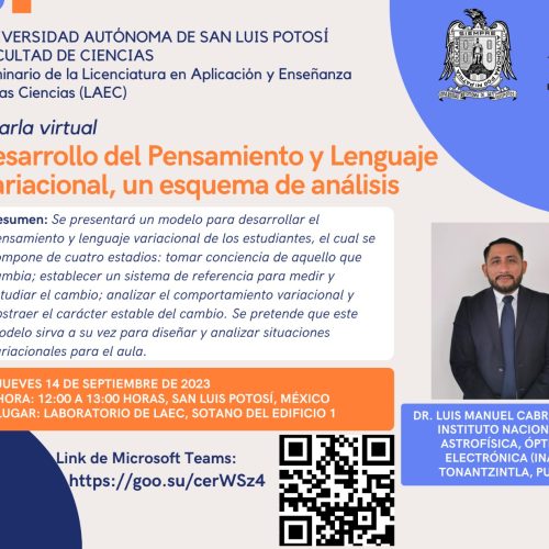 Charla virtual | Desarrollo del Pensamiento y Lenguaje Variacional, un esquema de análisis