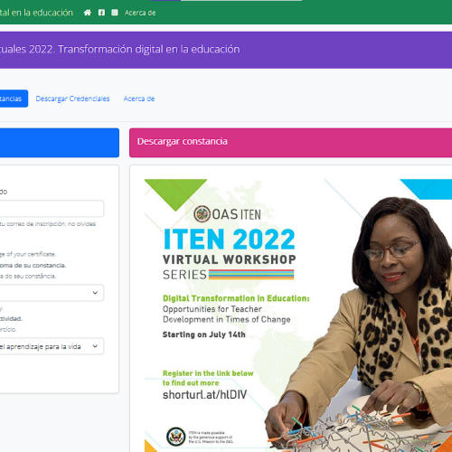Generador de Certificados | Talleres virtuales 2022. Transformación digital en la educación