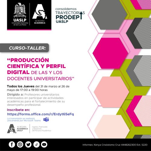 CURSO-TALLER: «PRODUCCIÓN CIENTÍFICA Y PERFIL DIGITAL DE LAS Y LOS DOCENTES UNIVERSITARIOS»
